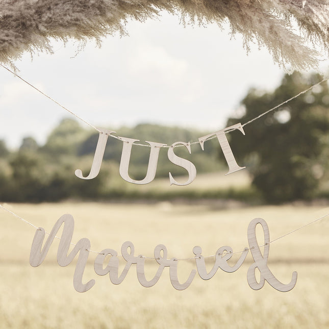 Guirlande Just Married Wood 1.5m