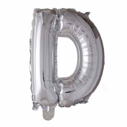 Ballon de baudruche Lettre D Argent XL 102cm vide