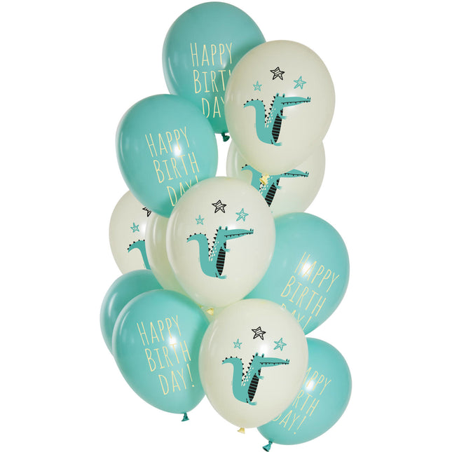 Bon anniversaire Ballons Crocodile 33cm 12pcs