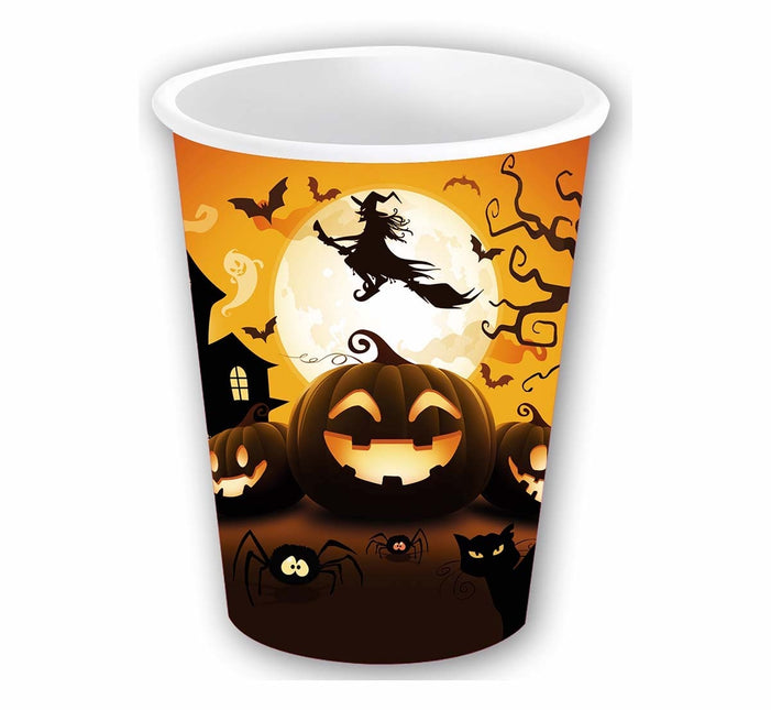 Tasses d'Halloween Citrouille 355ml 6pcs