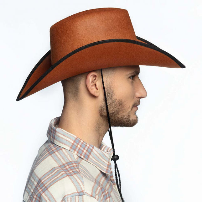 Chapeau de cow-boy marron 45cm