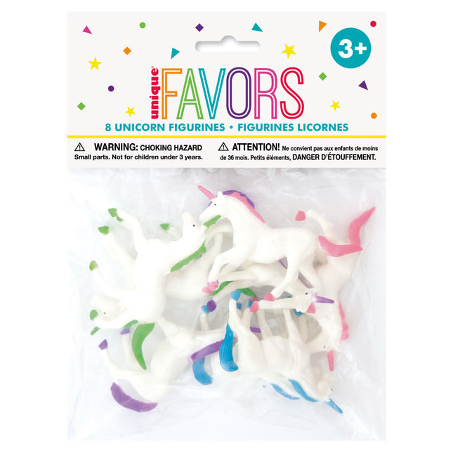 Faveurs de fête Licorne 8cm 8pcs