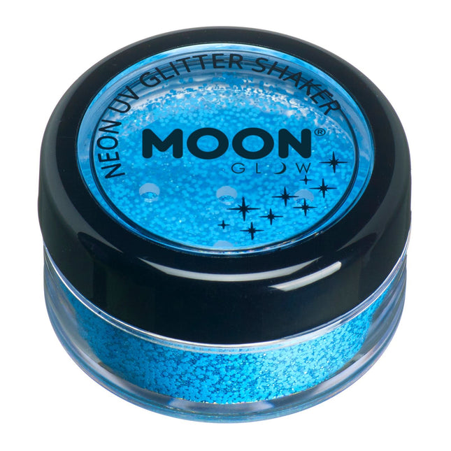 Moon Glow Neon UV Glitter Shakers Blue 5g