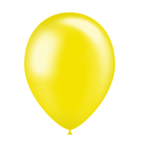 Ballons jaunes métallisés 25cm 50pcs