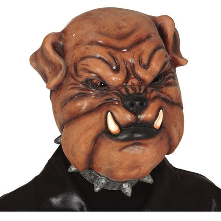 Masque d'Halloween Bulldog Marron