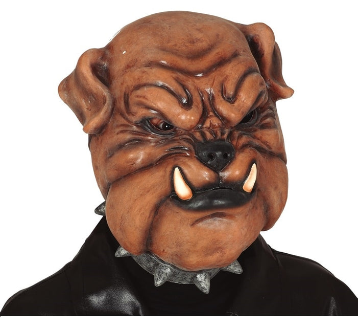 Masque d'Halloween Bulldog Marron