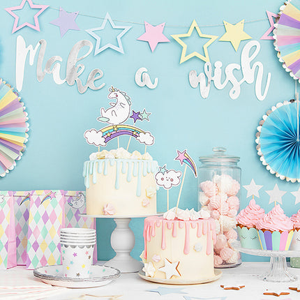 Set de décoration de gâteau licorne 5 pièces