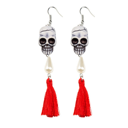 Boucles d'oreilles Halloween Crâne 12cm