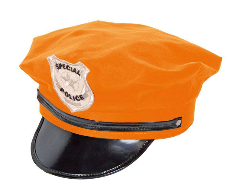 Casquette de police orange