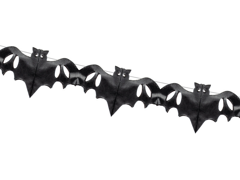 Guirlande d'Halloween Chauve-Souris Noire 4m