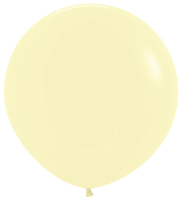 Ballons Pastel Jaune Mat 91cm 10pcs