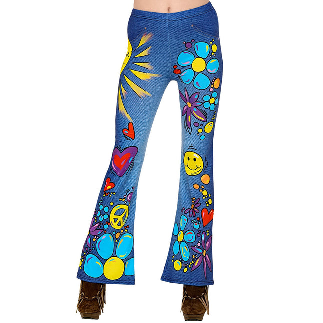 Hippie 60S Legging Bleu Dames