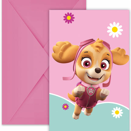 Invitations Paw Patrol Skye et Everest 6pcs