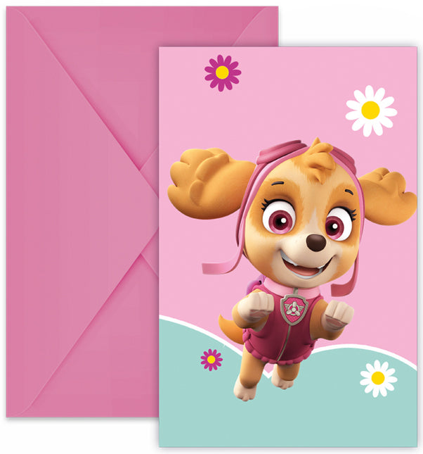 Invitations Paw Patrol Skye et Everest 6pcs