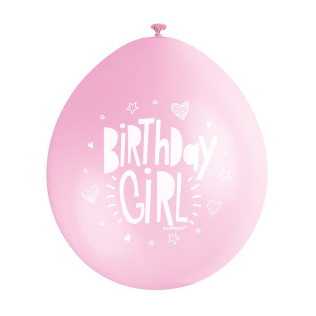 Ballons Birthday Girl 28cm 10pcs