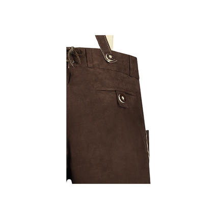 Pantalon en cuir brun foncé pour hommes