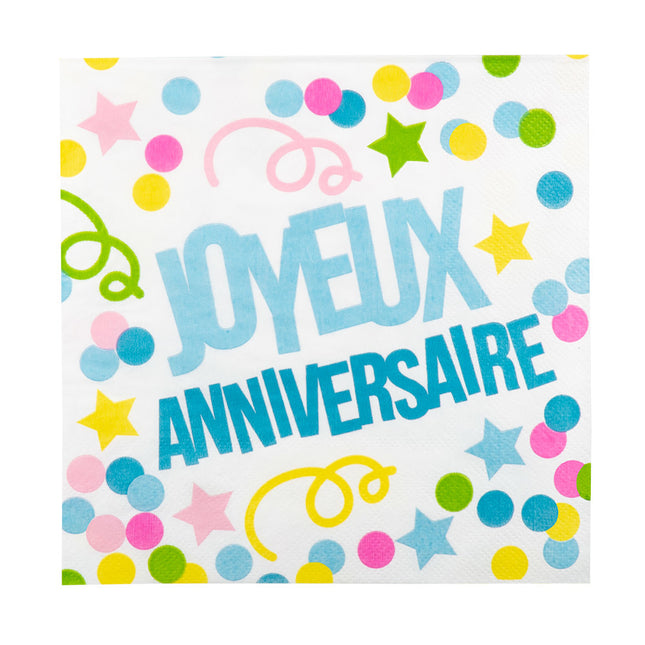 Joyeux Anniversaire 33cm 12pcs