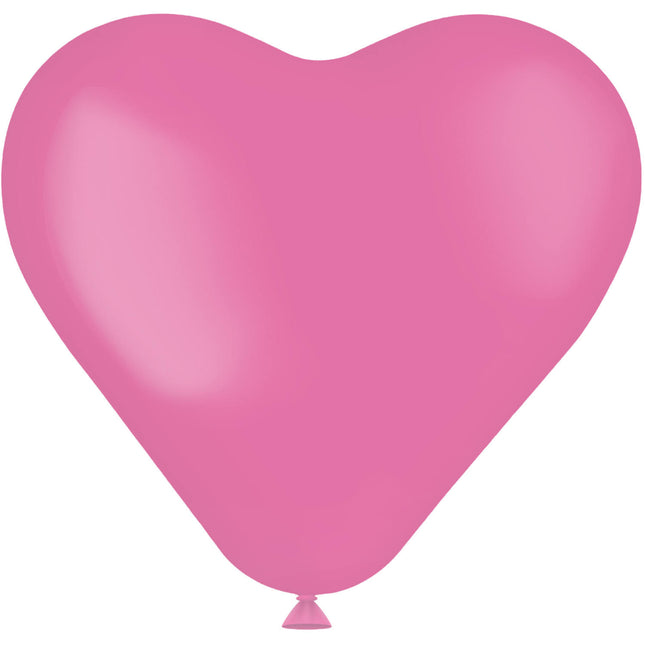 Ballons de baudruche en forme de coeur Rosey Pink 25cm 8pcs