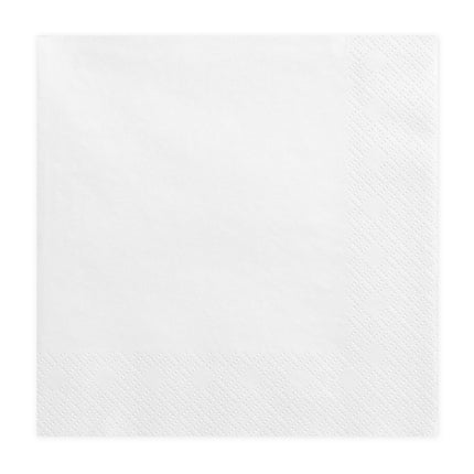 Serviettes blanches 33cm 20pcs