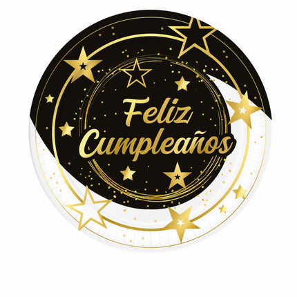 Assiettes Feliz Cumpleanos 23cm 6pcs