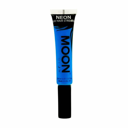 Moon Glow Neon UV Hair Streaks Bleu intense