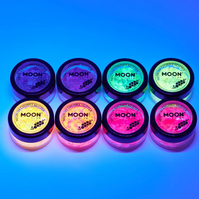 Moon Glow Neon UV Chunky Glitter Golden Yellow 3g