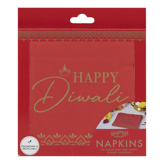 Serviettes Diwali 16cm 16pcs