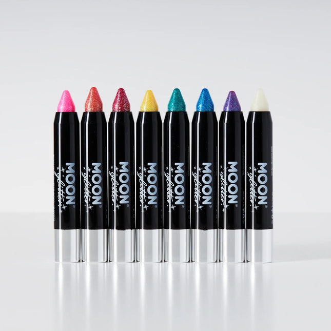 Crayons de couleur iridescents pour le corps Moon Glitter Yellow 3.2g