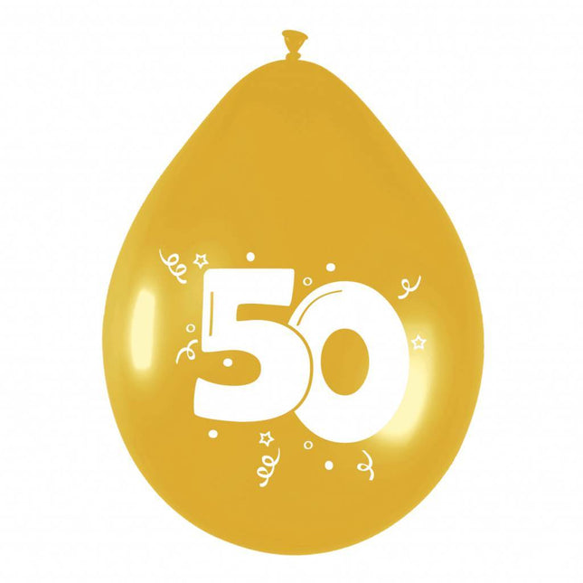 Ballons 50 Gold Party 30cm 6pcs