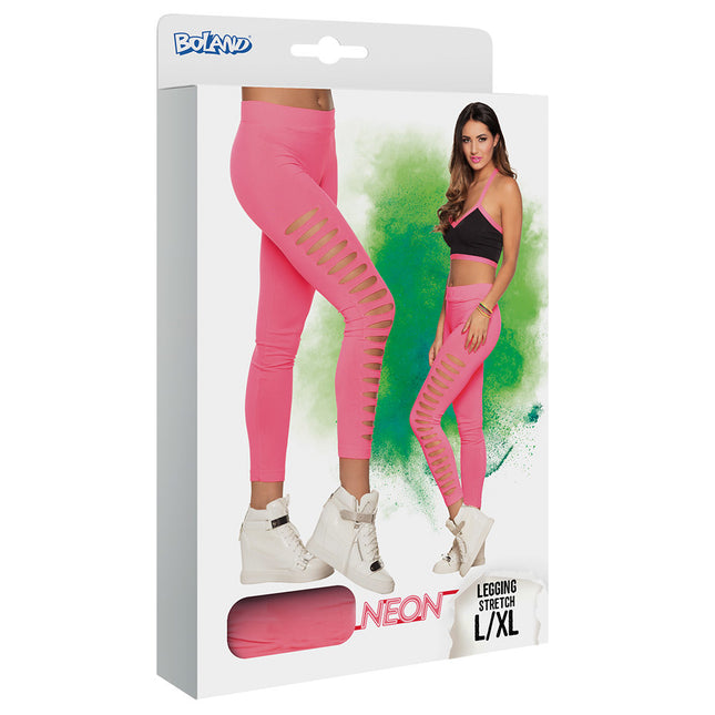 Legging rose fluo trous L-XL