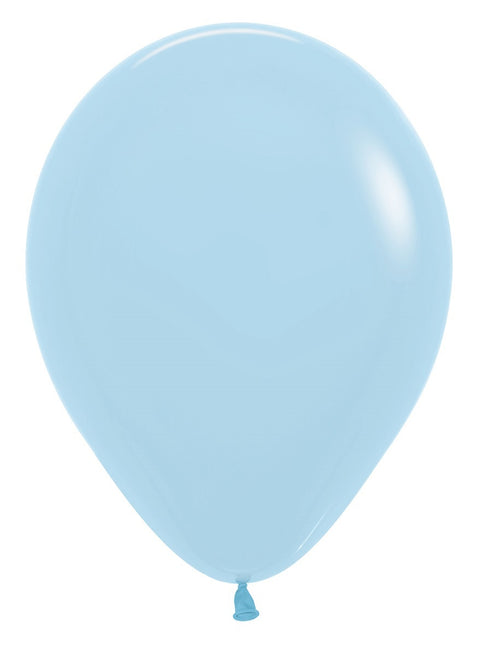 Ballons Pastel Bleu Mat 30cm 12pcs