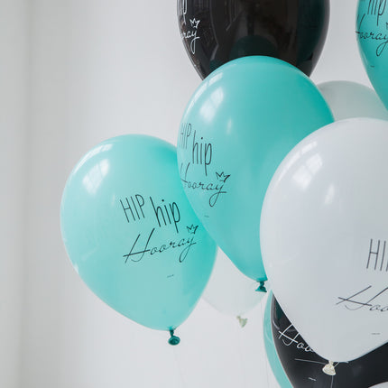 Hip Hip Hooray Balloons 30cm 12pcs