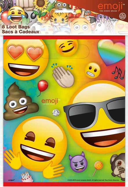 Sacs à partager Emoji 23cm 8pcs