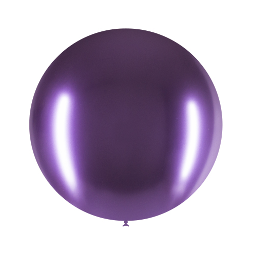 Ballon géant violet chromé 60cm