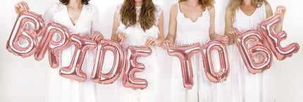 Jeu de ballons à lettres Bride To Be Rose Gold Empty 3.4m