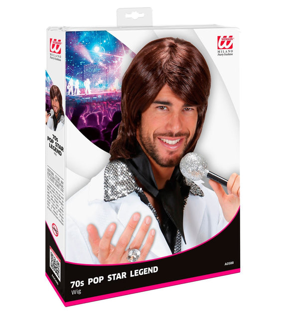 Perruque brune Pop Star