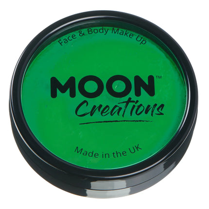 Moon Creations Pro Face Paint Cake Pots Bright Green 36g