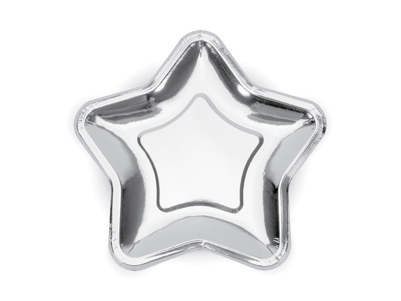 Assiettes en argent 18cm 6pcs