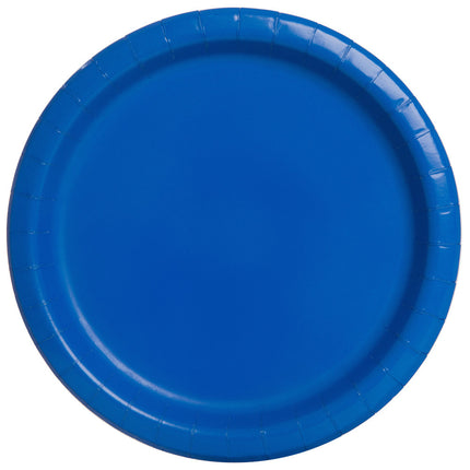 Assiettes bleues rondes 17.5cm 8pcs