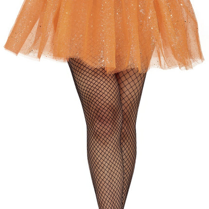 Tutu Orange Dames Paillettes 40cm