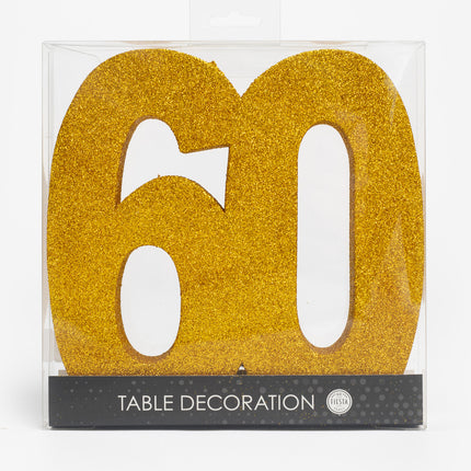 Décoration de table en or Figure 60 Glitter 20.5cm