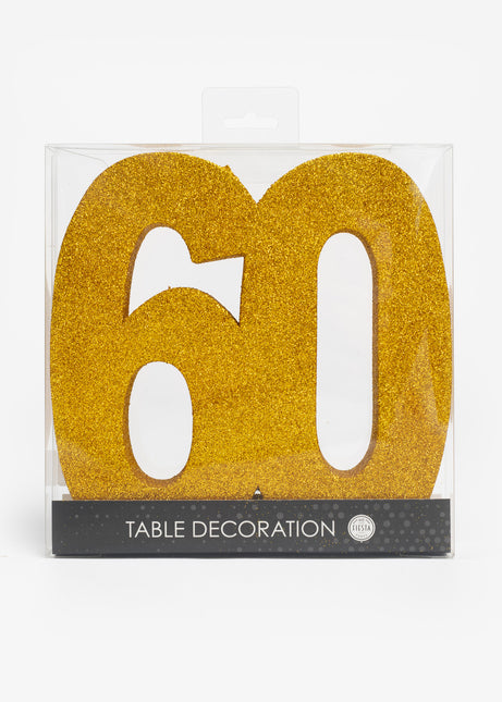 Décoration de table en or Figure 60 Glitter 20.5cm