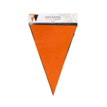 Ligne de drapeau orange/noir 30cm