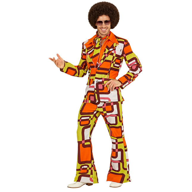 Costume Disco 70S Orange Homme