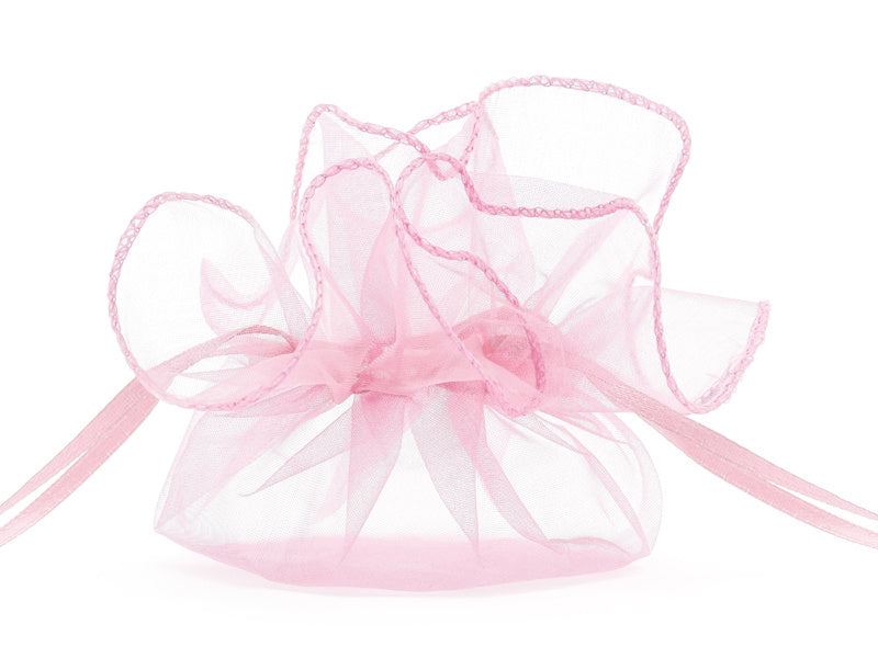 Sacs Organza Rose 25cm 10pcs