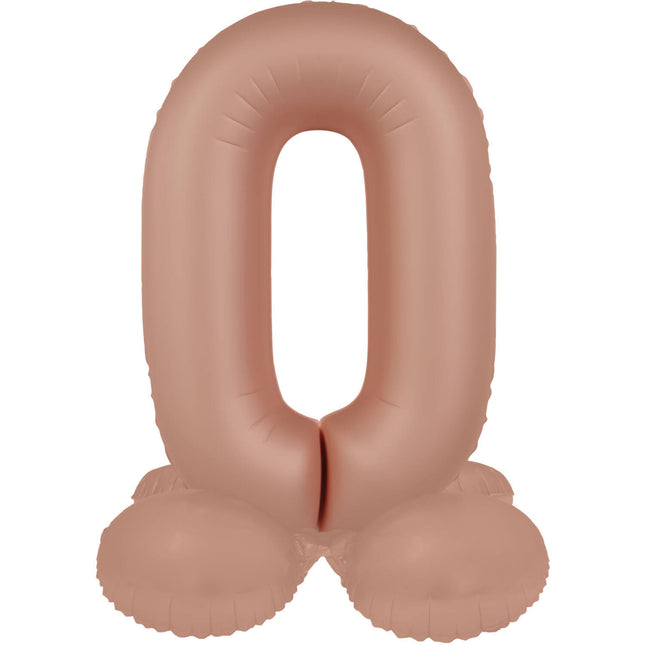 0 Year Figure Balloon Rose Gold Matt 41cm