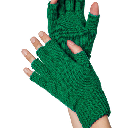 Gants verts sans doigts