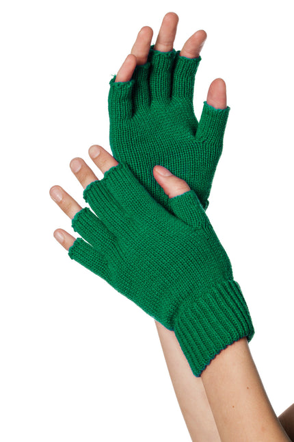 Gants verts sans doigts