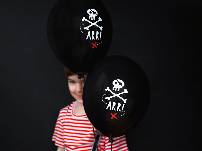 Ballons Pirate Noir 30cm 6pcs