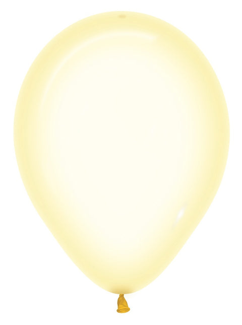 Ballons Cristal Jaune Pastel 321 30cm 50pcs